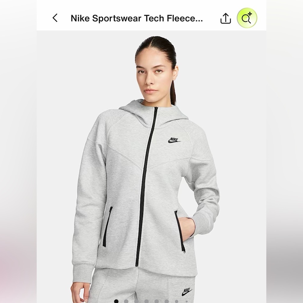 Nike Women's Gray Tech Fleece Zip-Up Hoodie